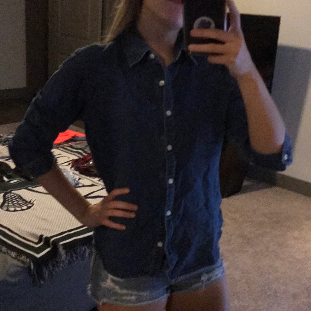 Jean button down